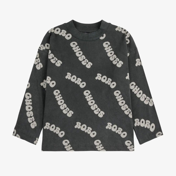 Wavy Bobo Choses all over T-shirt (Dark Grey)