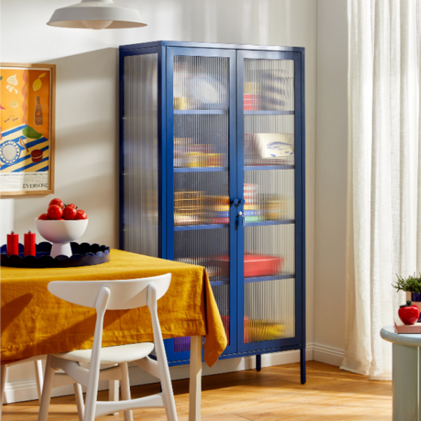 The Collector Mustard Made Storage Cabinet (Navy)