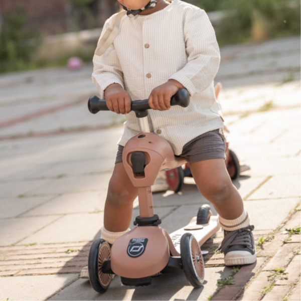 Highway Kick 1 Push & Go Bar Scooter + Pushbike (Mocha)