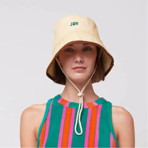 Womens Joy Cotton Bucket Toggle Hat (Light Brown)