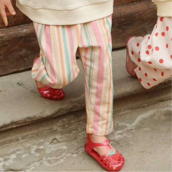 Frankie Cotton Stripe Twill Pants (Miami Stripe)