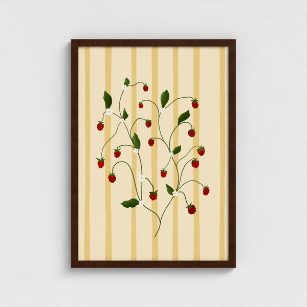 Raspberry Vine Art Print