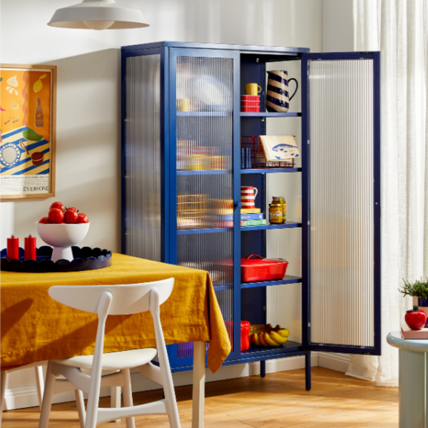 The Collector Mustard Made Storage Cabinet (Navy)