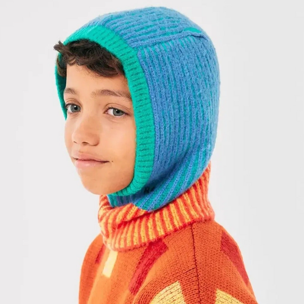 Colour Stripes Knitted Balaclava