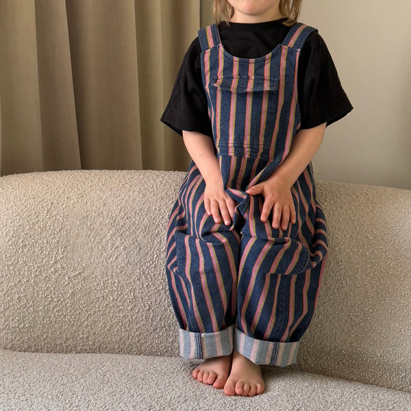 Kai Oversized Denim Stripe Dungarees