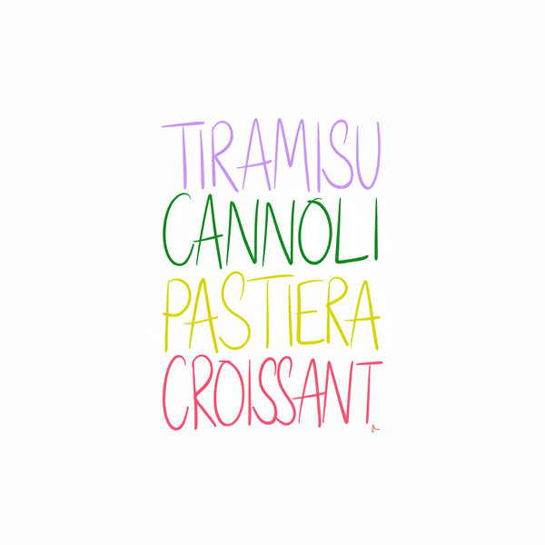 Dessert Lovers Colourful Art Print