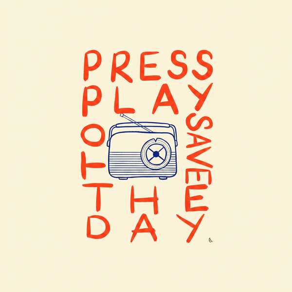 'Press Play' Music Art Print