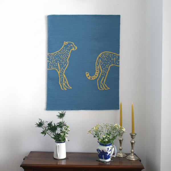 The Cheetah Hand Woven Wall Art