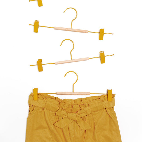 Adult Coated Wire Clip Hangers Set of 5 (Mustard)