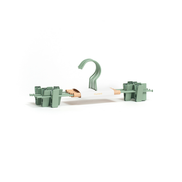 Adult Coated Wire Clip Hangers Set of 5 (Sage)