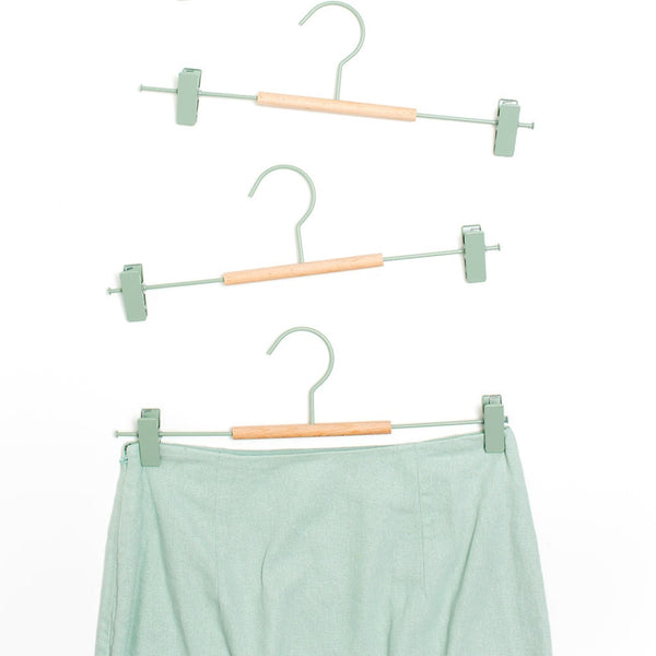 Adult Coated Wire Clip Hangers Set of 5 (Sage)
