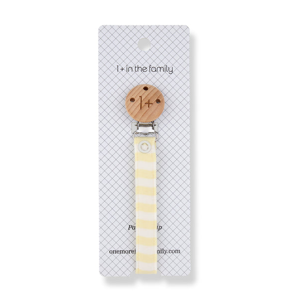 Aina Striped Dummy Pacifier Clip (Pastel Yellow)