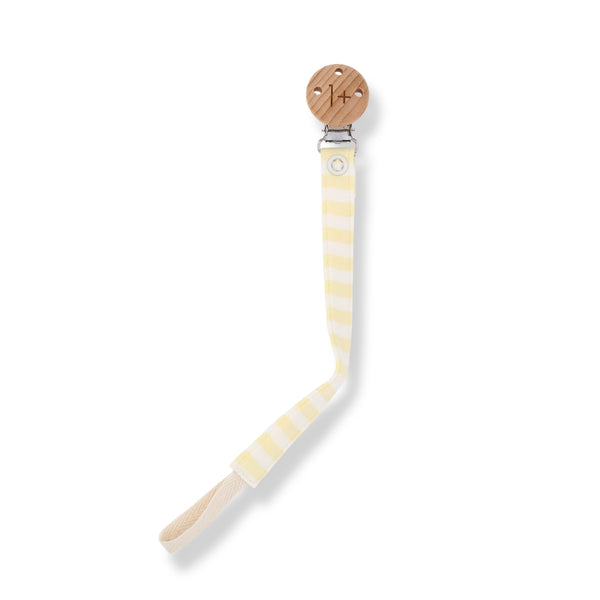 Aina Striped Dummy Pacifier Clip (Pastel Yellow)