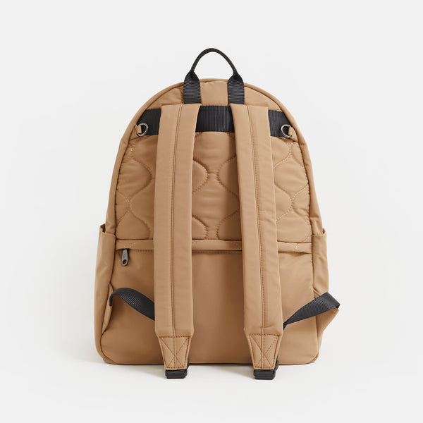 Ana Eco Baby Change Backpack + Quilted Change Mat (Camel)