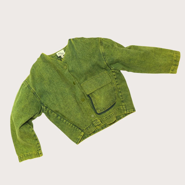 Artemis Acid Green Overdye Denim Jacket