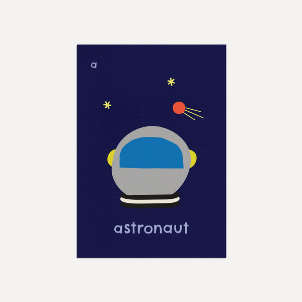 A for Astronaut- Alphabet Art Print