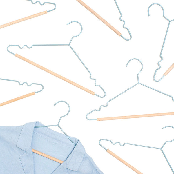 Adult Coated Wire Top Hangers Set of 10 (Ocean)