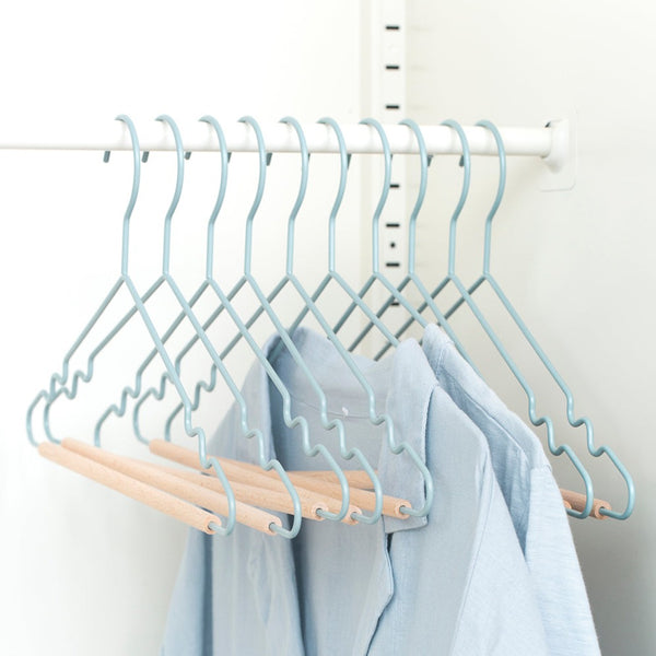 Adult Coated Wire Top Hangers Set of 10 (Ocean)