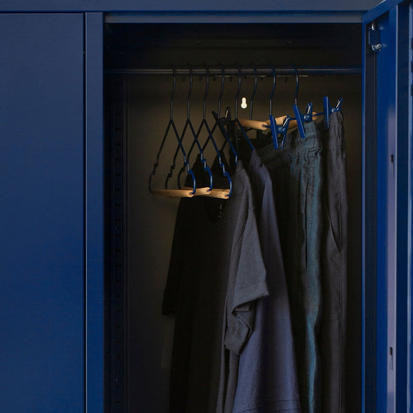 Adult Coated Wire Top Hangers Set of 10 (Navy)