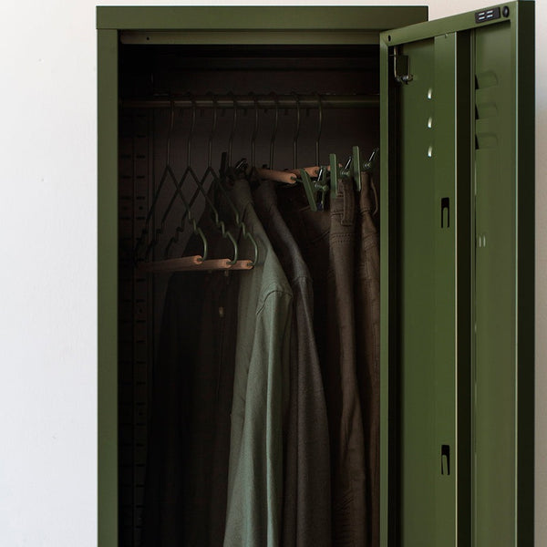 Adult Coated Wire Top Hangers Set of 10 (Olive)