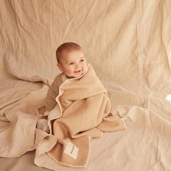 Two Tone Merino Wool Bini Blanket (Charcoal/Grey)