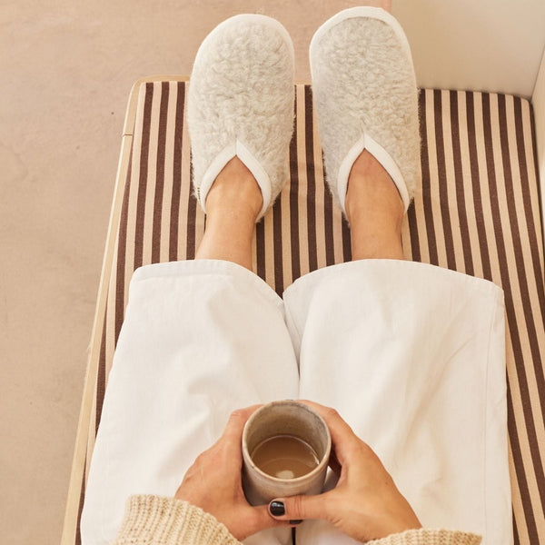 MAMA Bini Merino Wool Slippers (Cloud)