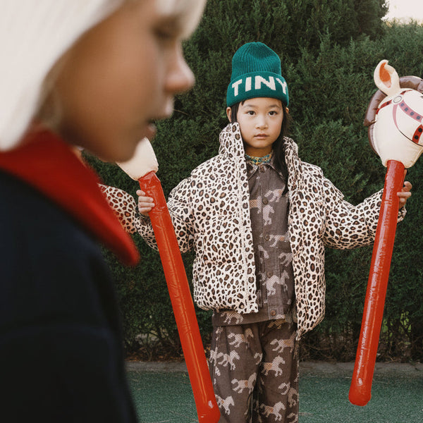 Animal Print Short Padded Puffer Jacket