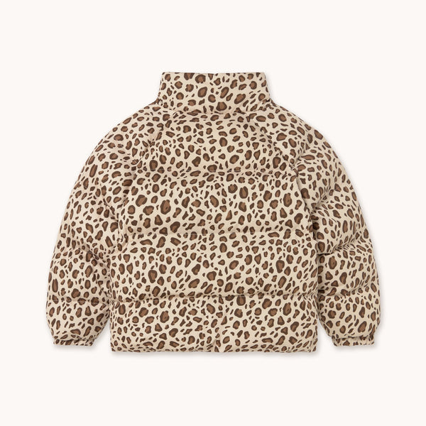 Animal Print Short Padded Puffer Jacket