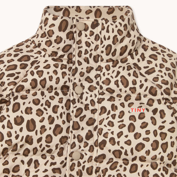 Animal Print Short Padded Puffer Jacket