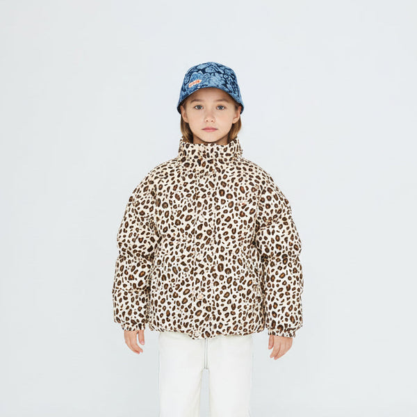 Animal Print Short Padded Puffer Jacket