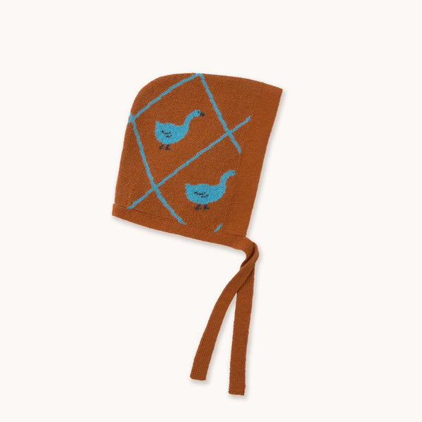 Blue Swans Wool Mix Knit Baby Bonnet (Brown)