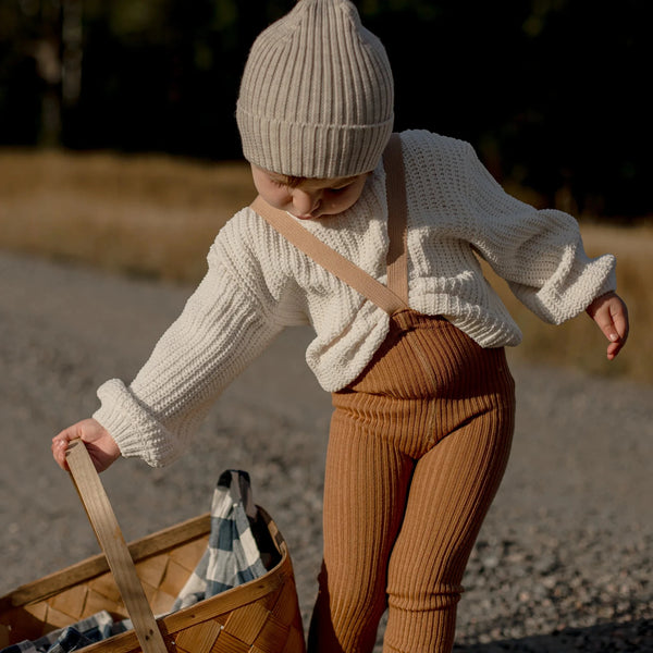 Silly Silas Unisex Woollen Tights with Braces (Cappuccino)