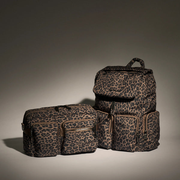 Axel Cross-Body Changing Bag Buggy Organiser (Brown Tonal Leopard)