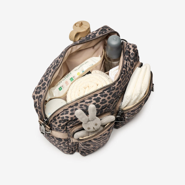 Axel Cross-Body Changing Bag Buggy Organiser (Brown Tonal Leopard)