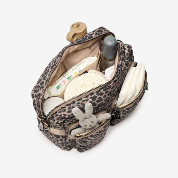 Axel Cross-Body Changing Bag Buggy Organiser (Brown Tonal Leopard)