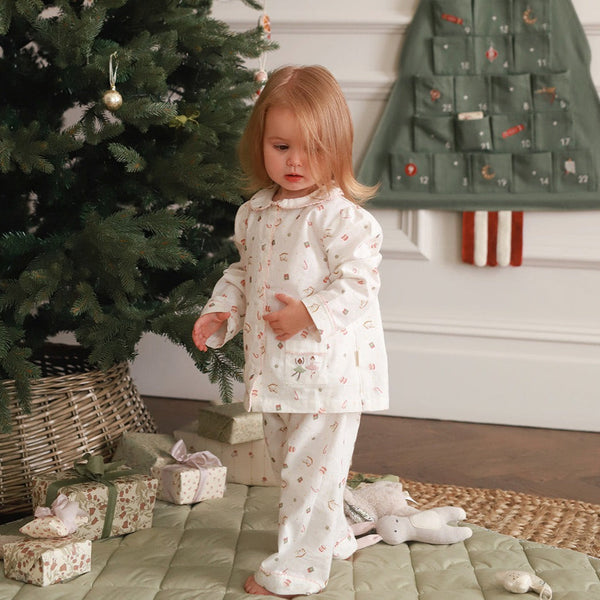 Girls Nutcracker Organic Cotton Flannel Button Up Pyjamas