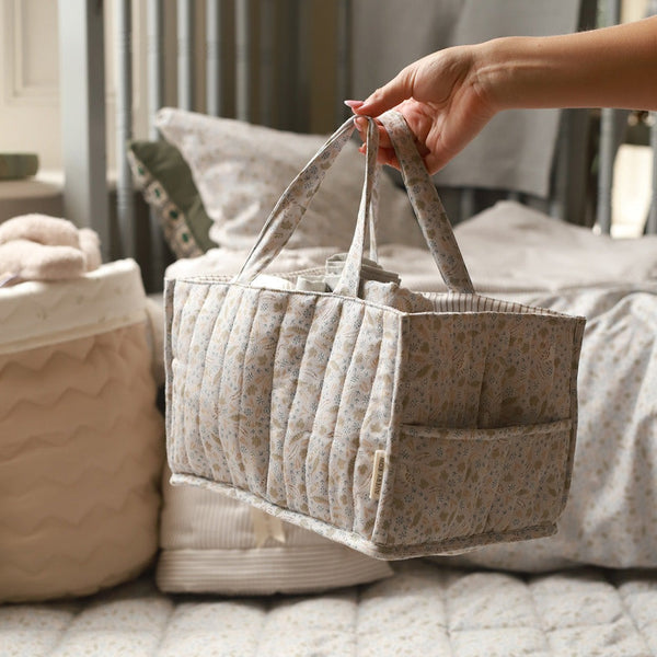 Quilted Nappy Caddy Organiser (Nature Trail)