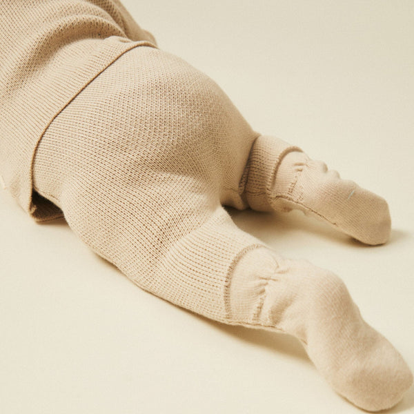Afron Knit Footed Leggings (Oat)