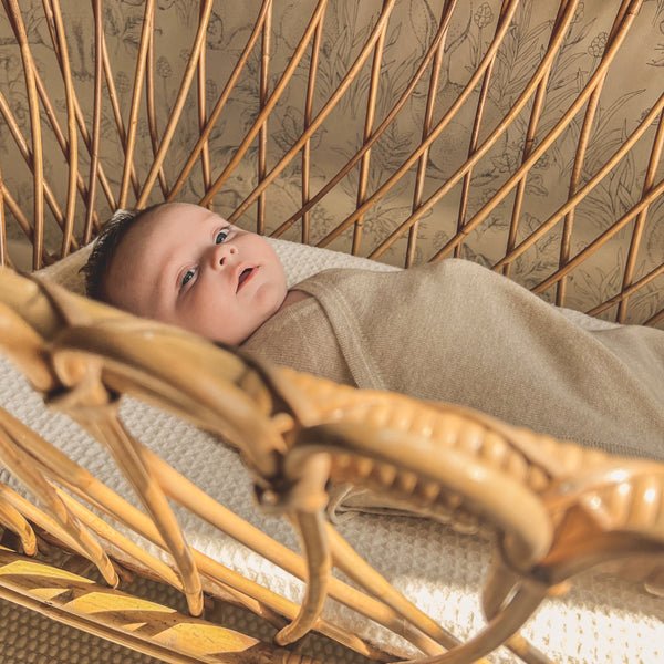 Maxim Premium Cashmere Baby Swaddle (Apricot Beige)