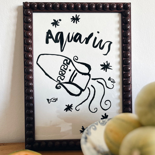 Aquarius Star Sign Art Print