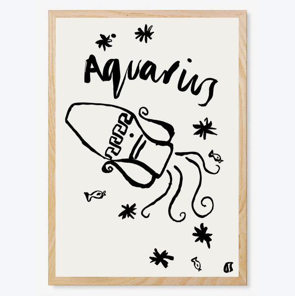 Aquarius Star Sign Art Print