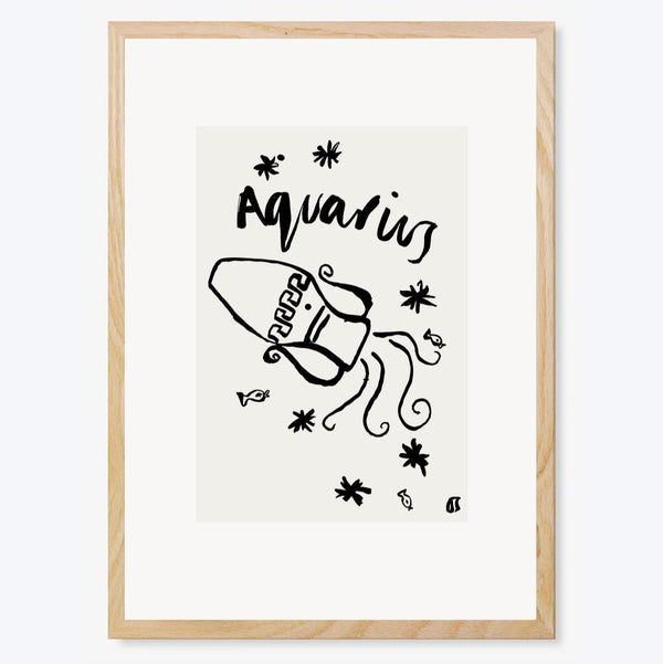 Aquarius Star Sign Art Print