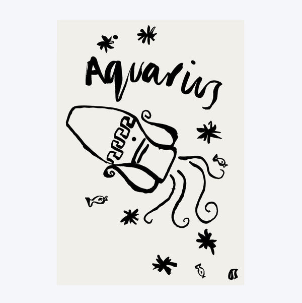 Aquarius Star Sign Art Print