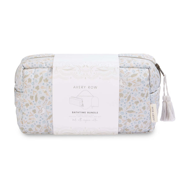 Bath time 3 Piece Towel, Washcloth + Washbag Baby Gift Set (Nature Trail)