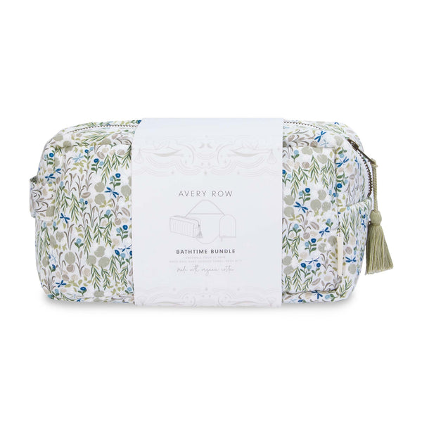 Bath time 3 Piece Towel, Washcloth + Washbag Baby Gift Set (Riverbank)