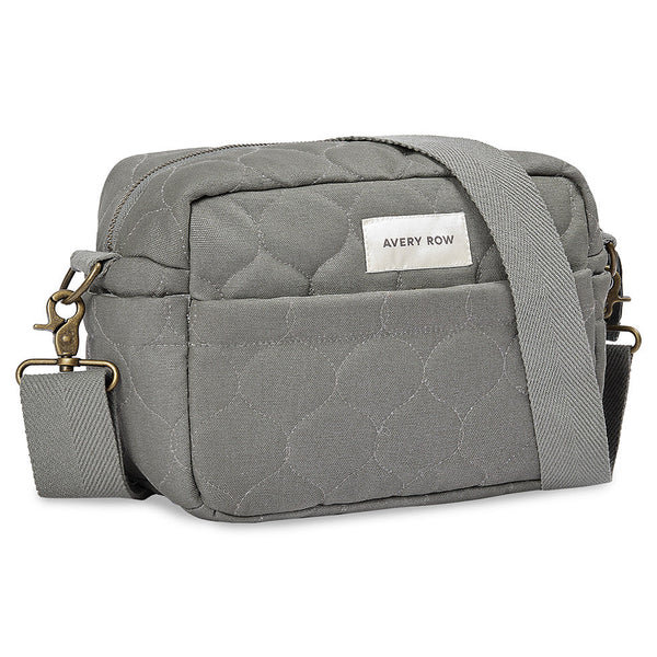Quilted Cotton Pram Organiser Cross-Body Bag (Flint)