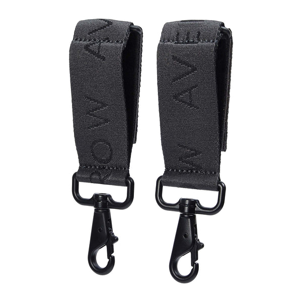 Pram Stroller Clips for Changing Bags (Soft Black)
