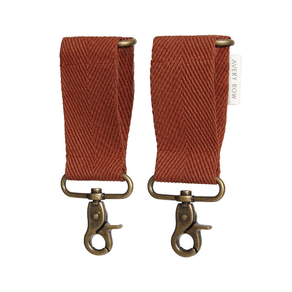 Cotton Pram Stroller Clips for Changing Bags (Cinnamon)