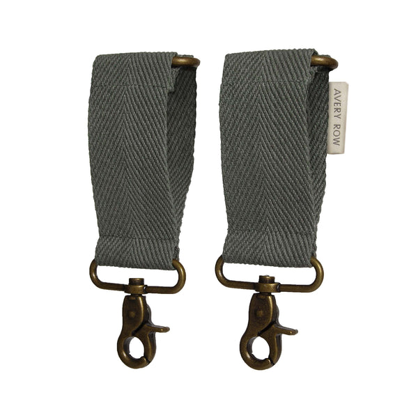 Cotton Pram Stroller Clips for Changing Bags (Flint)