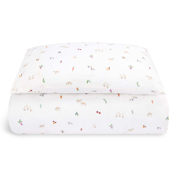 Organic Cotton Single Bedding Set  (Little Farm)